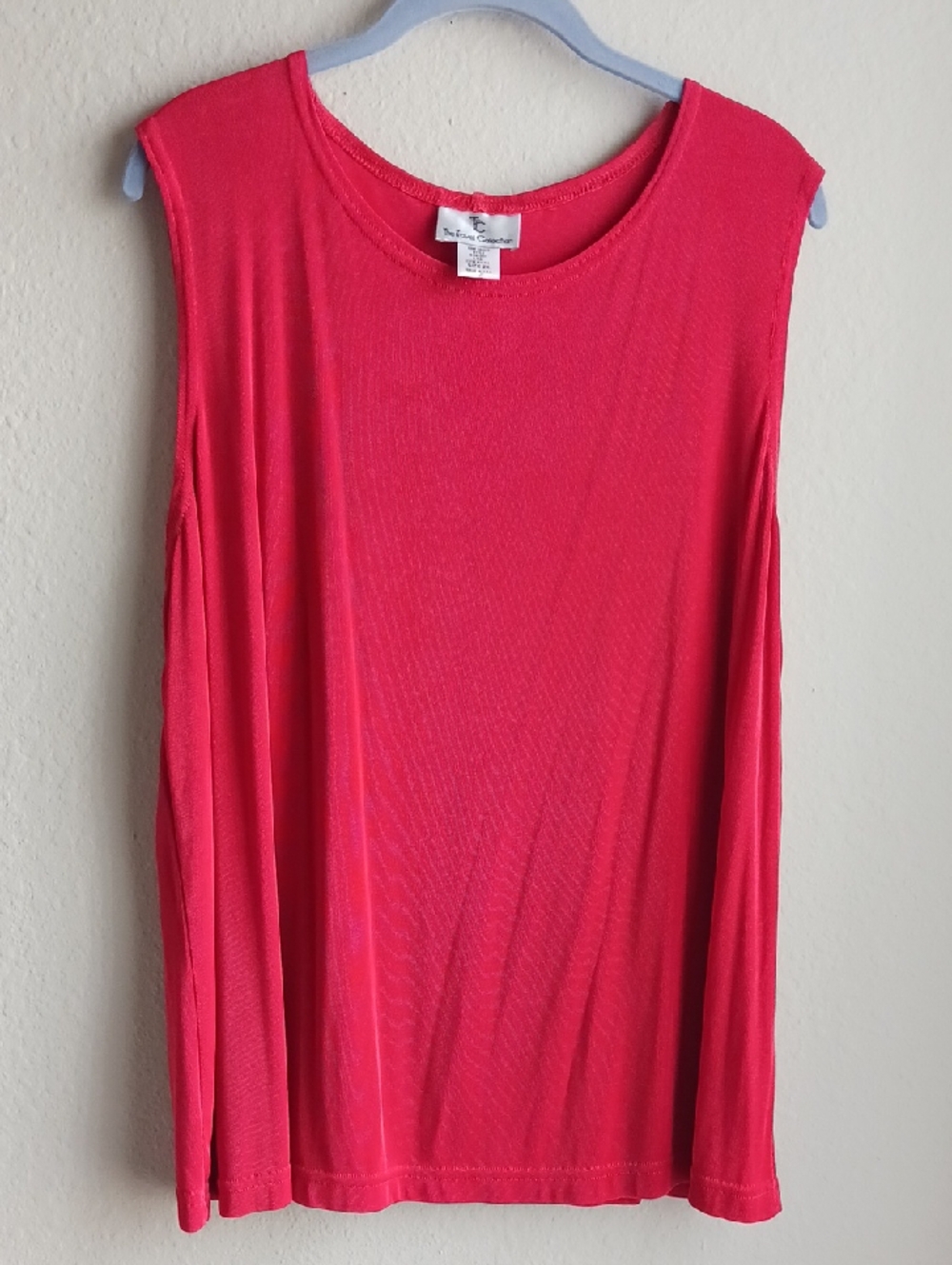 The Travel Collection Slinky Acetate Tank Top in Burnt Orange Size 2X